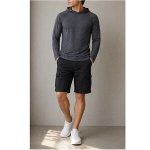 Duckworth Men's Charcoal Lightweight Merino Base Layer Vapor Hoody Size XL NWT